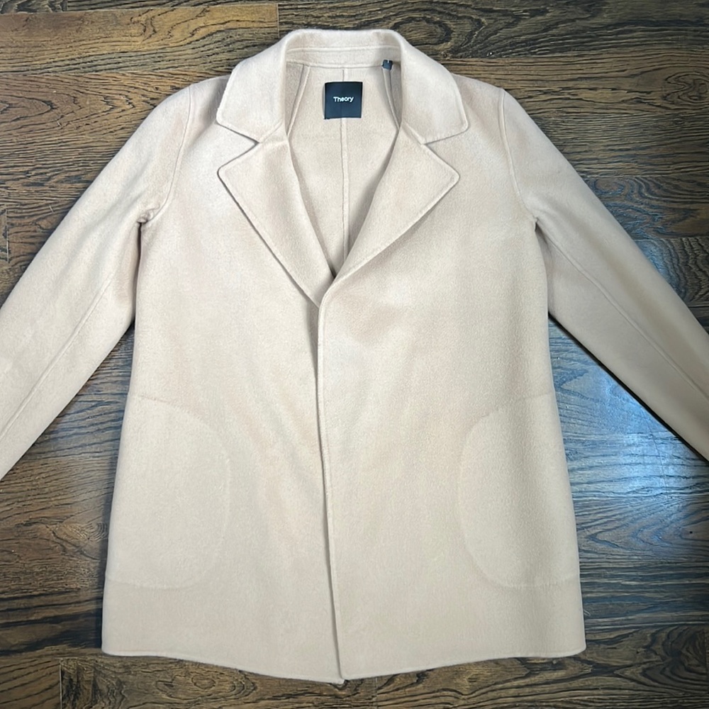 Theory Clairene Wool Cashmere Coat Size Small, VGUC
